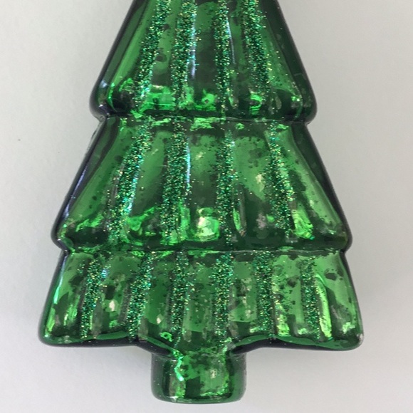 Glass 5” Christmas Tree Ornament Heavy Glass - Picture 3 of 11